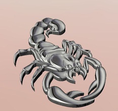 jóias de escorpião pingente gem invertebrados jóia pingentes 3d print model - Mito3D