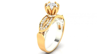 gioielli femminili anello jewelrysilver dorare moda ragazza donna di sesso femminile diamante gemma argento preziosi 3d print model - Mito3D