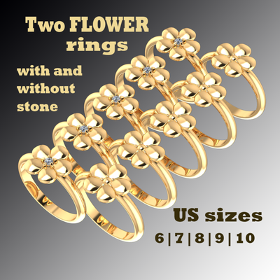 schmuck blume ring druckbar stl 3d drucken modell ringe 3dexport ring flowers to print prototyp entwickeln printed printing woman file cnc juwel gold jewelry engagement for band flower gift printer ready 3d print model - Mito3D