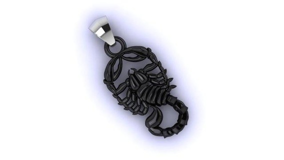 gioielleria pendente scorpione orecchini squillare orecchino oro argento brillante Catene 3d print model - Mito3D