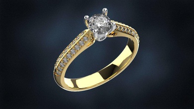 joyería joya anillo gratis 3d impresión modelo in anillos 3dexport oro platino plata compromiso diamante boda brillante moda propuesta belleza quilate vestir 3d print model - Mito3D