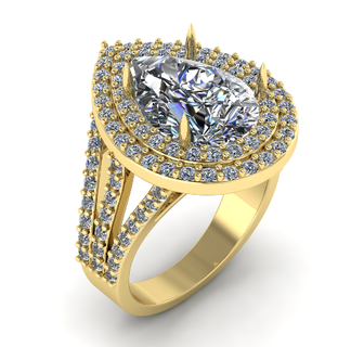 joyería joya anillo mujer anillos solitario libra esterlina imprimible diamante platino brillante Boda compromiso plata delicado ligero oro blanco 3d print model - Mito3D