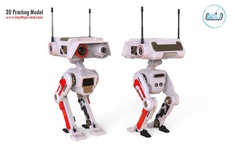 jfo bd-1 star wars - pro version bd war robot character body machine rc printable controller diorama 3d print model - Mito3D