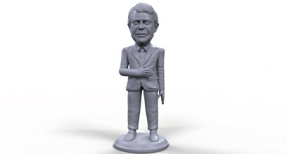 jimmy carter stylized high quality 3d printable miniature print model in board games 3dexport man jimmy-carter president politician political sculpture board-game usa human people tabletop toy american historical 3d print model - Mito3D