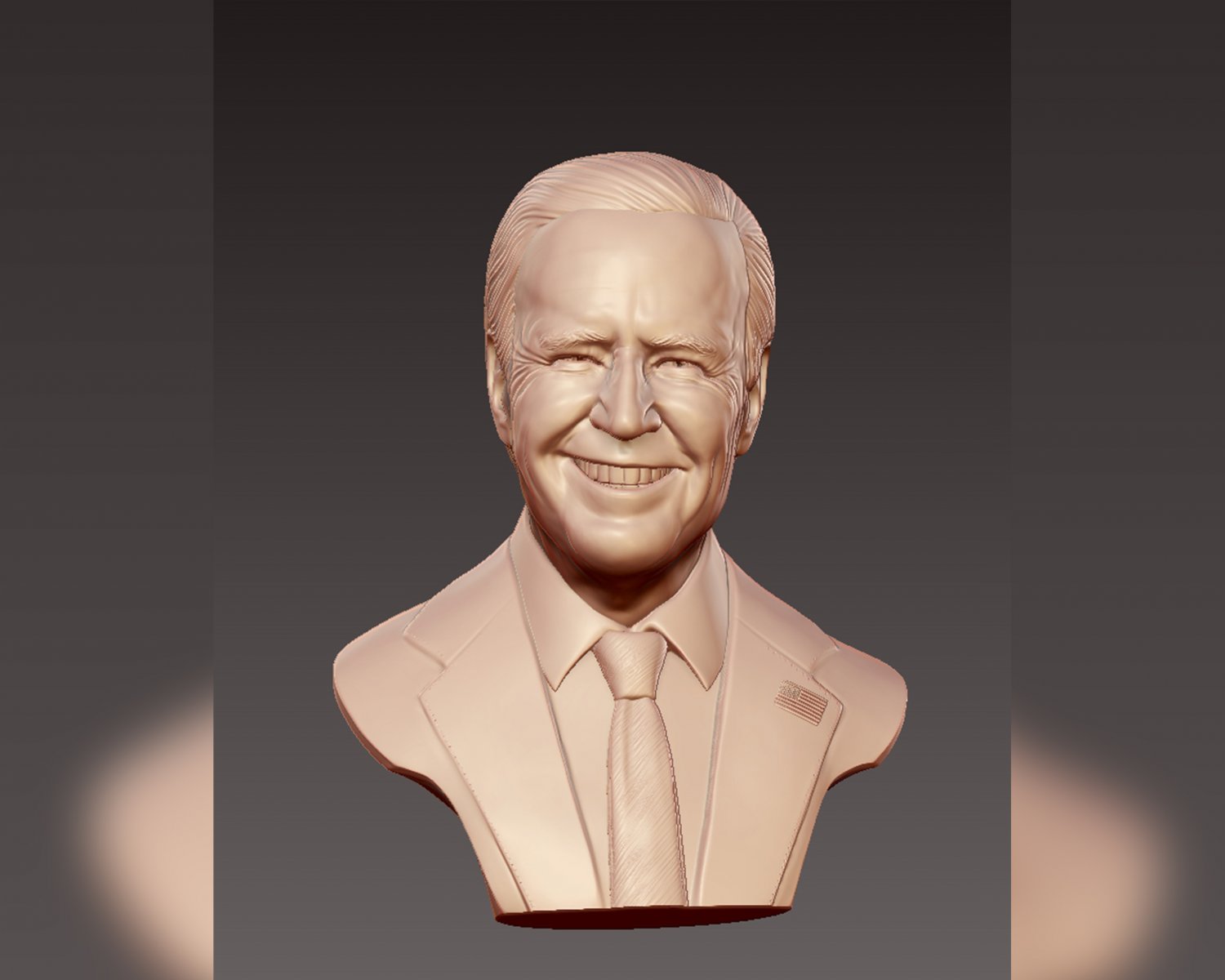 joe biden 3d escultura retrato estátua cara homem Presidente EUA Joe Biden arte esculturas 3D print model - Mito3D