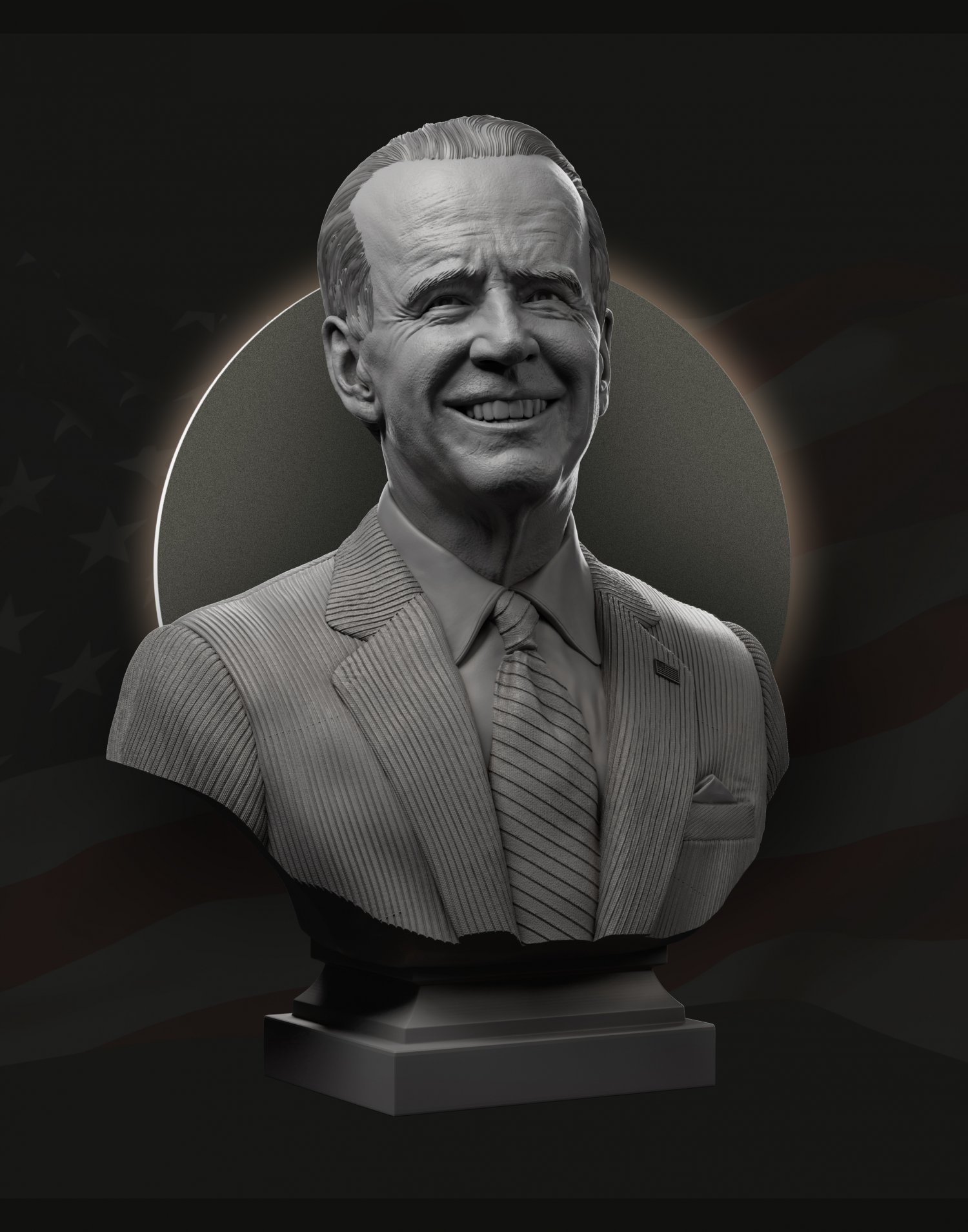 Joe biden v2 Président atout démocratie candidat électeur Obama politique congrès sculptures buste politicien homme Donald barack démocrates républicains Etats Unis Kanye 3D print model - Mito3D