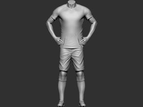jogador de futebol 3d stampa modello in anatomia 3dexport 3d print model - Mito3D