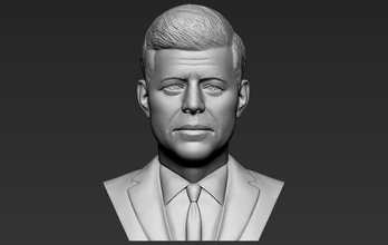john f kennedy busto de la impresión en 3d listo stl, obj formatos juan fitzgerald jfk el presidente política político trump reagan celebridad famoso putin obama 3d print model - Mito3D