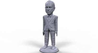 john mccain stylized high quality 3d printable miniature john-mccain politician president political man human leader usa american historical obama elections board-game sculpture statue toy tabletop 3d print model - Mito3D