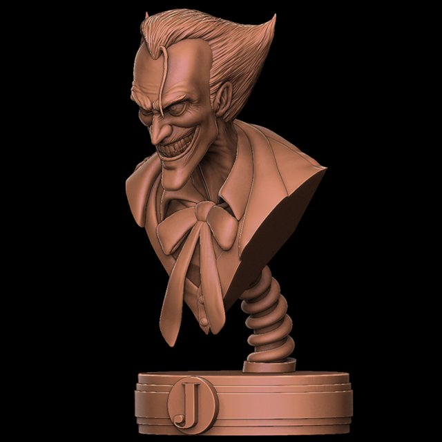 joker buste batman dc prêt impression homme statue miniatures figurines film figure personnage acteur pitre bande dessinée sculptures Gotham 3dprinting sourire tête action 3D print model - Mito3D