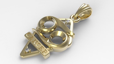 jpendant7 kanser 3d yazdır model in kolye 3dexport elmaslar takı altın sterlin gümüş stl tasarım zodyak işaret yazdırılabilir değerli burçlar mücevher pendant necklace astrological sign 3d print model - Mito3D