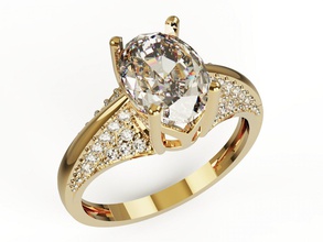 jring27 anello i diamanti gioielli oro la sterlina argento stl il design 3d segno stampabile preziosi gemma ruby 3d print model - Mito3D
