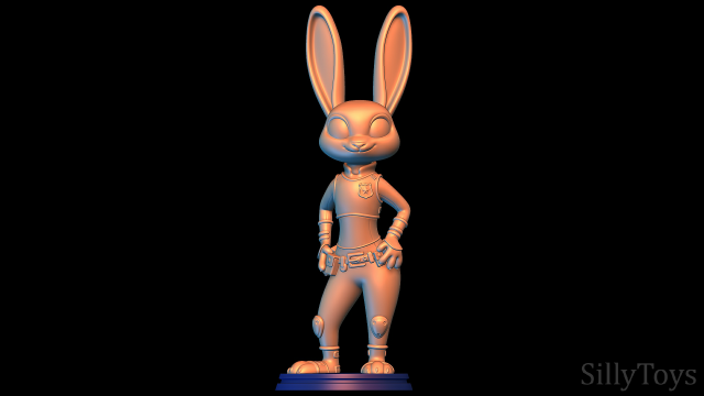 judy hopps zootopia 3d stampa modello in animali 3dexport nick selvaggio disney pixar coniglietto lola coniglio peloso femmina anthro luppolo poliziotto polizia distintivo stupidi giocattoli zoo 3D print model - Mito3D