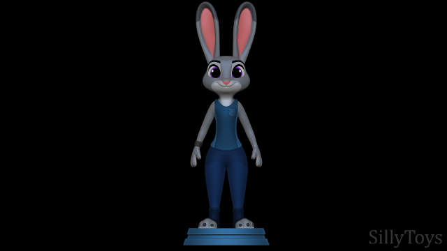 judy hopps zpd formazione vestito zootopia 3d stampa modello in animali 3dexport coniglio lola disney nick wilde polizia poliziotto coniglietto femmina peloso antropo 3D print model - Mito3D