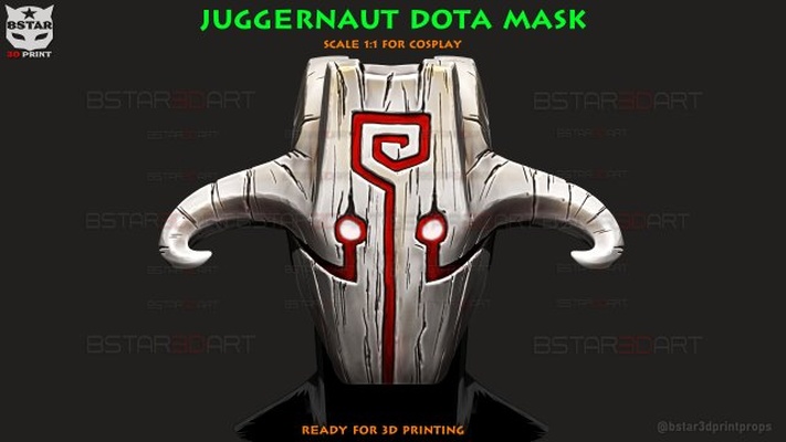 juggernaut dota maske cadılar bayramı kostüm oyunu 3d yazdır model in oyuncaklar 3dexport kask aksesuarlar dota2 canavar yurnero karakter oyunlar 3d print model - Mito3D