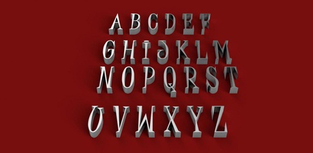 il succo del carattere maiuscolo in minuscolo 3d lettere file stl alfabeto 3dletters 3dprint 3dmodel tipo di tipi testo lingua simbolo parole le decorazioni gadget 3d print model - Mito3D