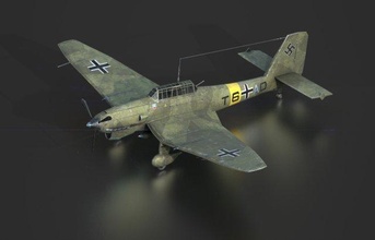 junker stuka 87 3d modell bomber 3dexport stuka87nazi deutsche wwii krieg flugzeug militär historisch 3d print model - Mito3D