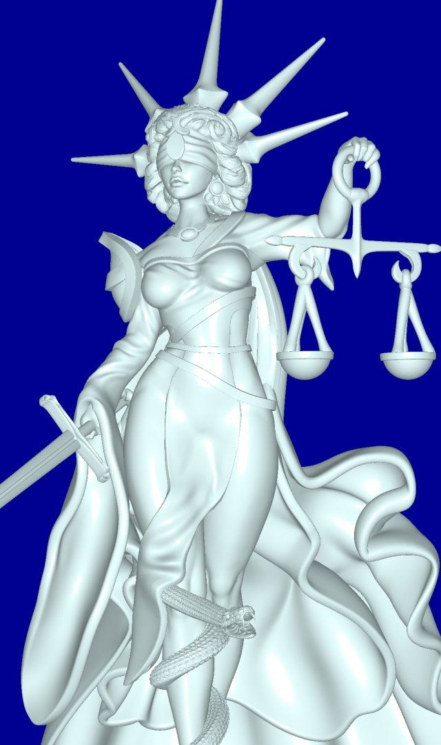 giustizia donna 3D print model - Mito3D