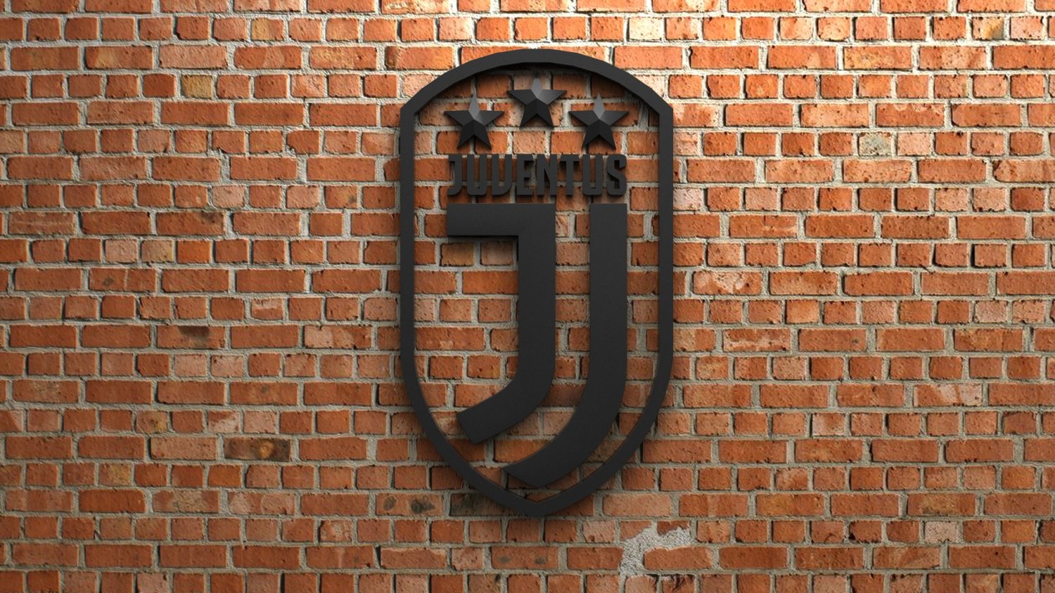 juventus fc logo estrellas 3d impresión modelo in escultura 3dexport objetivo deportes juego jugar fútbol fifa liga campeonato competencia europa icono estadio equipo campeones 3dprint esculturas francia 3D print model - Mito3D