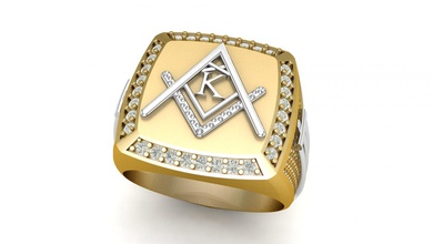 k - letra de el anillo sellar cnc la carta alfabetos colgante singet signetring diamante oro plata platino zbrush letras 3dprintable imprimible joya pandle jewells señores 3d print model - Mito3D
