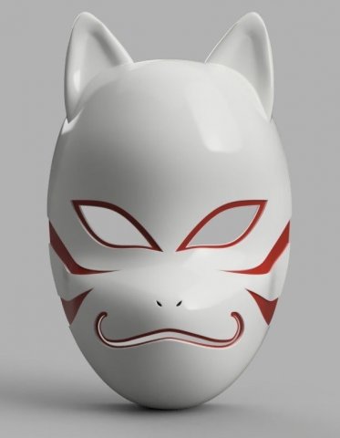 kakashi anbu maschera 3d stampa modello in 3dexport naruto hokage bijuu anime 3D print model - Mito3D