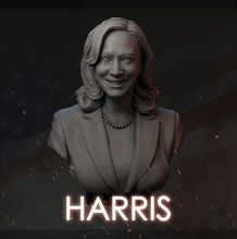 kamala Harris v1 imprimível joe biden voto Presidente trunfo EUA americano América votos fracasso retrato obama oeste Donald Kanye 2020 estátua 3d print model - Mito3D