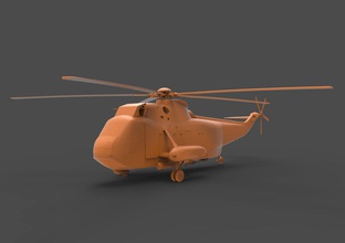 kaman uh-2 marina mare l'elicottero di trasporto sh-2 militare la nato chopper rnzaf sh2 seasprite aeromobili 3d print model - Mito3D