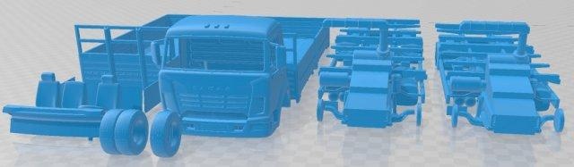 kamaz 4308 stampabile camion separato parti settore automobilistico fessura scalextric tamiya rc miniz passatempo micro 3d print model - Mito3D