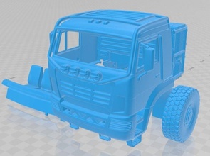 kamaz 6560 printable truck 3d print model in automotive 3dexport slot scalextric tamiya rc miniz hobby micro crawler 3d print model - Mito3D