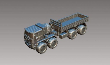 kamaz arctic 3d print model in vehicle 3dexport truck wheel printable 3d print model - Mito3D