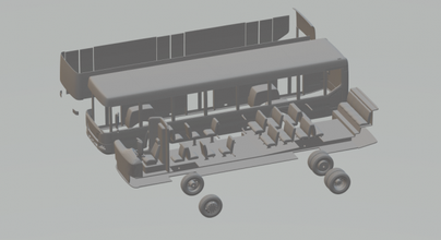 kamaz bus 3d print model in vehicle 3dexport diecast hotwheels hot wheels train h0 187 slot car slotcar rc rcmodel truck buses transport 3d print model - Mito3D