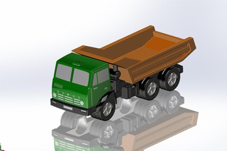kamaz 3d impressão modelo in veículo 3dexport carro rússia caminhão 3d print model - Mito3D
