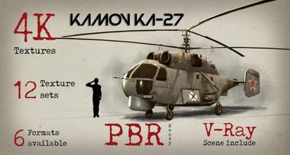 kamov ka-27 3d model in helicopter 3dexport aircraft antisubmarine bombs ka27 ka28 ka32 russian soviet military pbr vray war warfare low-poly 3d print model - Mito3D