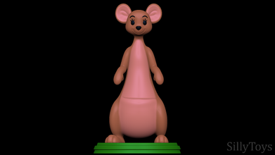 kanga winnie pooh 3d impressão modelo in animais 3dexport mãe dinsey fêmea canguru roo milf feroz peludo animal brinquedos bobos 3d print model - Mito3D