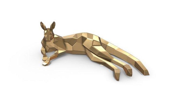kanguru hayvanlar Sanat hediye Yazdır düşük poli 3dprint hayvan dekor iç tasarım minyatürler heykel oyuncak karikatür çokgen Şirin 3d print model - Mito3D