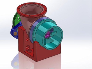 a turbina de kaplan 3d impresso modelo hydro o poder água 3d print model - Mito3D