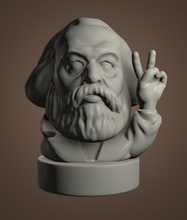 karl marx 3d impressão modelo in homem 3dexport político borda jogos escultura retrato fracasso filósofo marxismo ideologia 3d print model - Mito3D