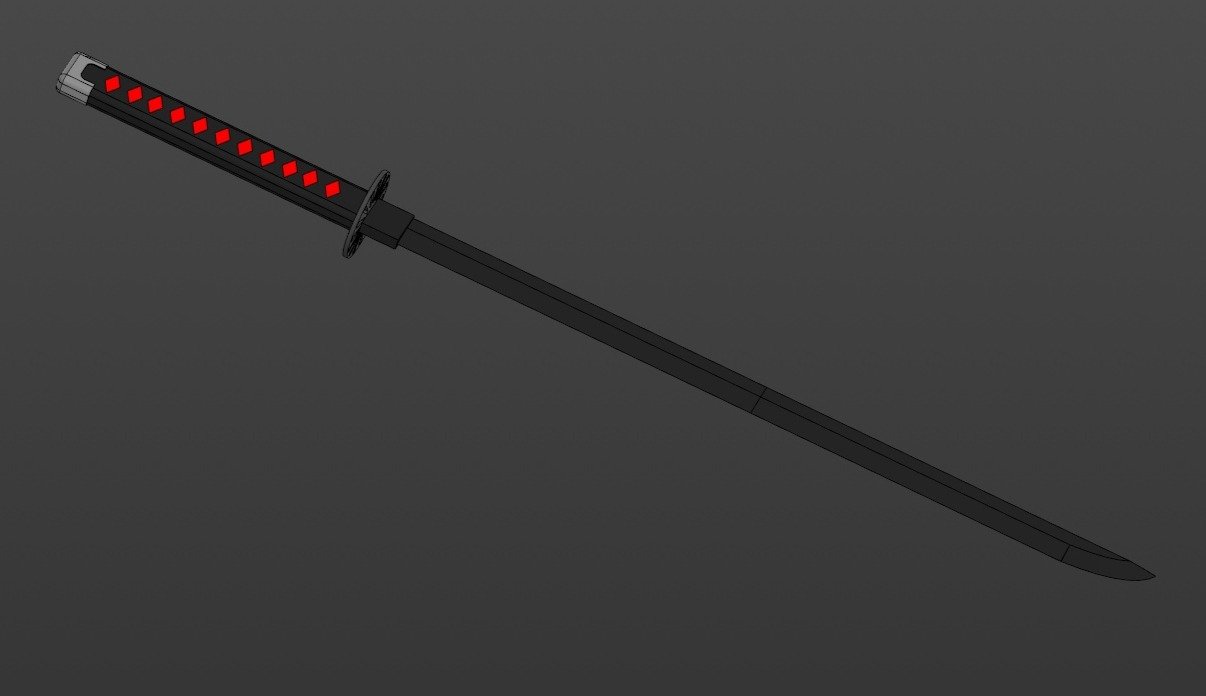 katana tanjirou demônio slayer kimetsu yaiba livre 3d impressão modelo in brinquedos 3dexport matador demônios 3dprint kimetsu anime espada 3D print model - Mito3D