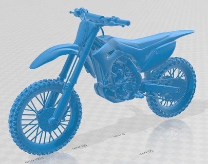 kawasaki kx 450 stampabile moto settore automobilistico passatempo micro scala bicicletta motociclo 3d print model - Mito3D