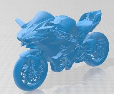 kawasaki ninja h2r supercharged 2016 printable motorbike  automotive kawasaki ninja h2r supercharged 2016 printable motorbike hobby micro scale bike motorcycle moto  3d print model - Mito3D