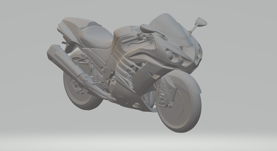 kawasaki ninja zx 14 3d impressão modelo in veículo 3dexport hotwheels diecast scx fenda carro slotcar stl imprimível rcmodel traxxa kyosho moto motocross motocicleta 3d print model - Mito3D