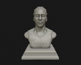 kawhi Leonard 3d retrato escultura Listo impresión modelo baloncesto tijeras mvp nba figura Monumento busto estatua 3dprint Arte 3d print model - Mito3D
