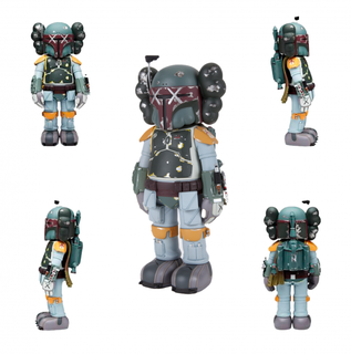 kaws mandalorien art jouet jouets mandalore guerres étoiles étoile compagnon d'art crâne 3d print model - Mito3D