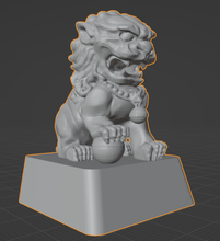 kecap chinese guardian lion 3d print model in 3dexport keycap keycaps computer 3d print model - Mito3D