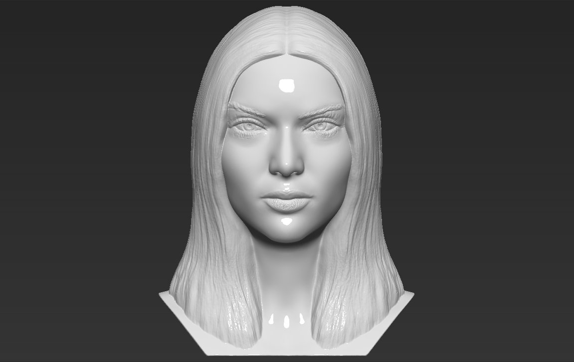 kendall jenner Büste 3d-Druck bereit, stl, obj Formate naomi campbell Promi berühmte supermodel kylie kim kardashian gigi bella hadid adriana lima 3D print model - Mito3D