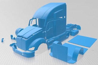 kenworth t680 2015 stampabile camion fessura scalextric tamiya rc miniz passatempo micro 3d print model - Mito3D