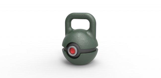 kettlebell orbe poids sport concept récipient jouet impression imprimable 3d print model - Mito3D