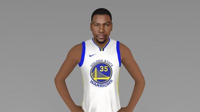 kevin durant ready color 3d printing print model in man 3dexport basketball nba famous celebrity sport athlete michael jordan lebron james harden curry stephen golden-state-warriors cavaliers lakers 3d print model - Mito3D