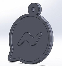 key chain mensseger keychain necklace stl Facebook imprimible 3d print model - Mito3D