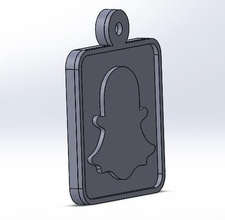key chain Snapchat porte clés collier stl imprimable 3d print model - Mito3D